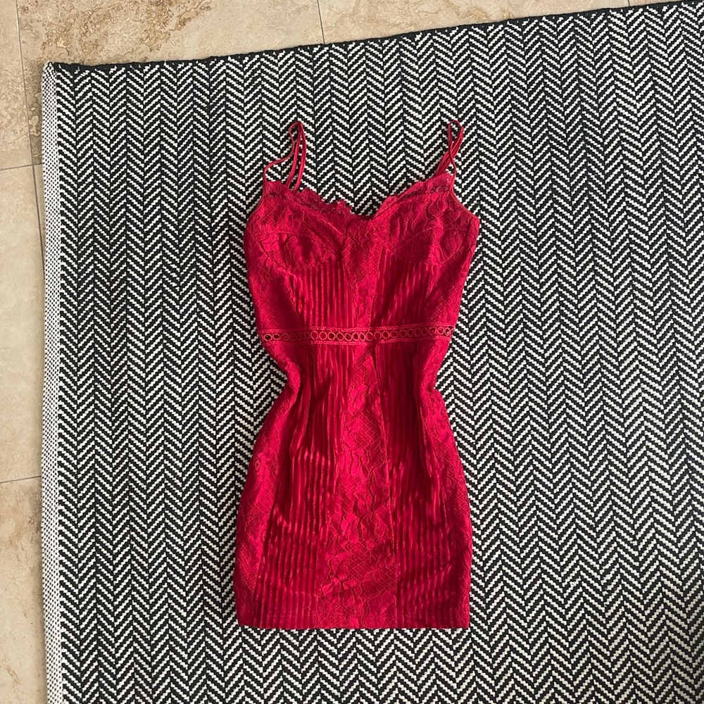 Red cocktail dress